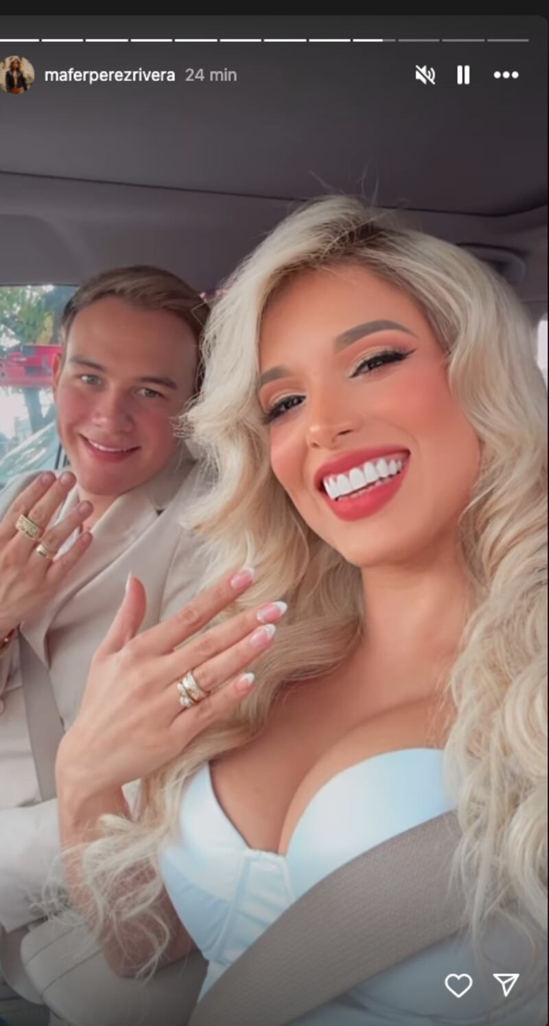 Mafer Pérez se casó con Robert Vélez