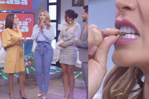 Jasú Montero probó por primera vez grillos en pleno programa y esta fue su reacción