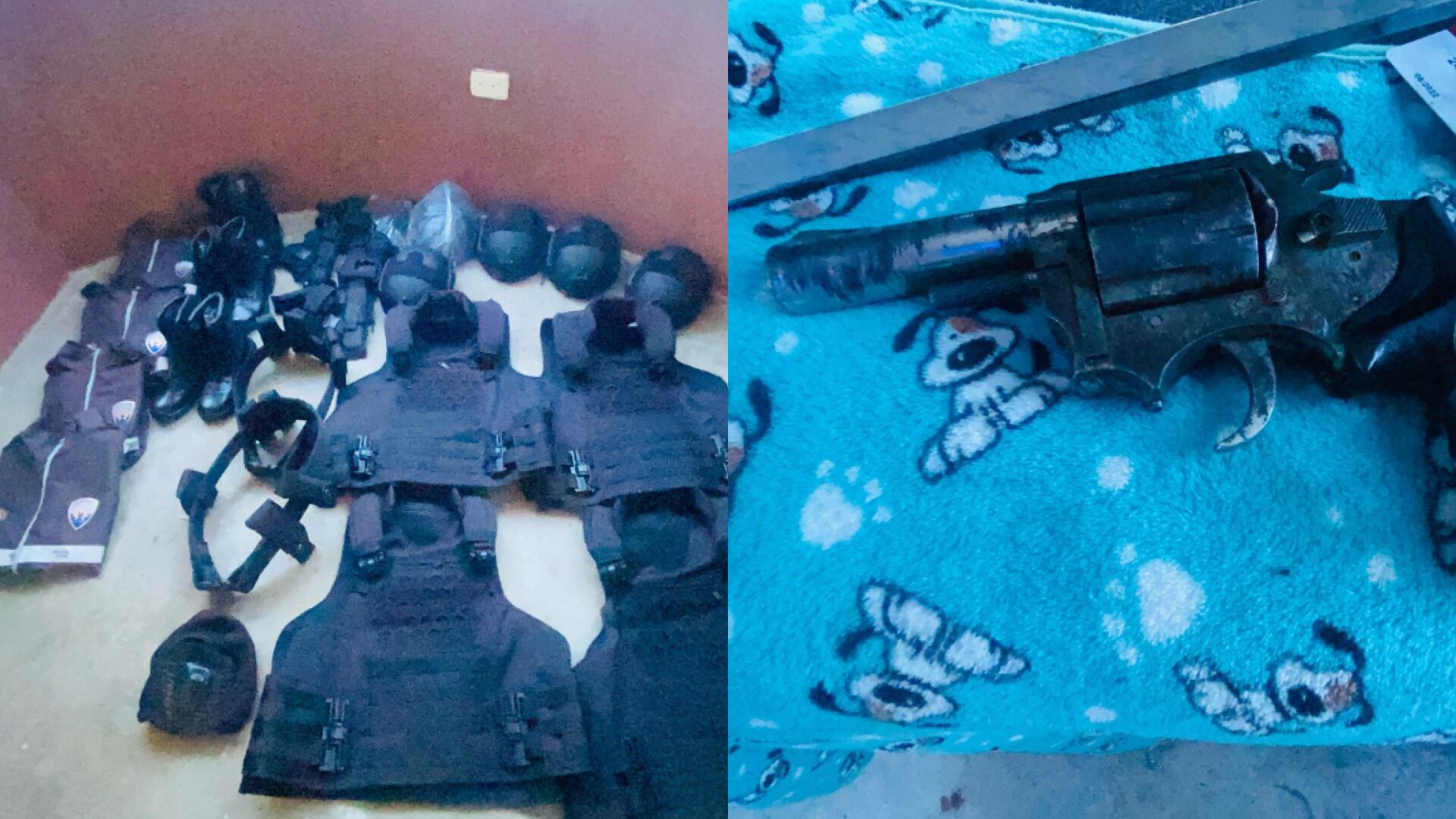 Hallan armas y prendas similares a uniformes policiales en el sur de Quito