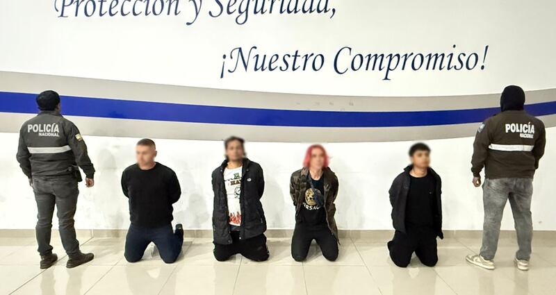 Banda intentó secuestrar a conductor de aplicación en el Centro Histórico de Quito. Foto: Policía Judicial