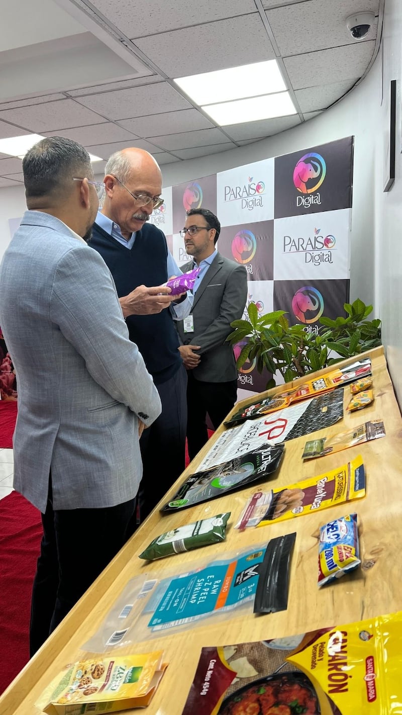 Empaques elaborados con la nueva impresa digital de Productos Paraíso del Ecuador