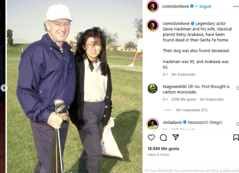 Gene Hackman y Betsy Arakawa
