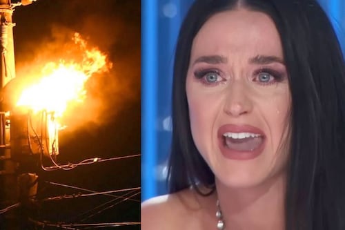 Video: Explota transformador en la cara a Katy Perry y le caen todas las ‘fireworks’
