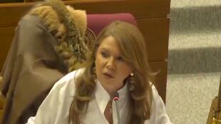 Celeste Amarilla insultó a Mbappé en el Senado y desató otra polémica
