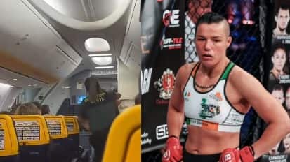 Sinead Kavanagh fue reducida por agentes tras protagonizar un violento altercado dentro del avión.