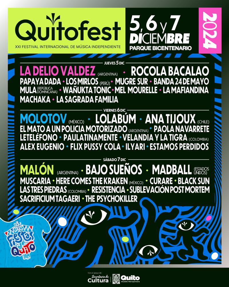 CARTEL OFICIAL DEL QUITOFEST 2024