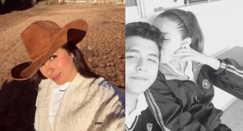 Christian Nodal junto a Lisa Fernanda Macías durante su etapa escolar