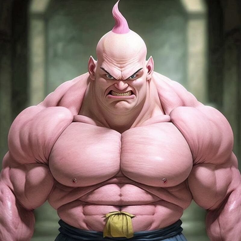 Retrato de Majin Buu según IA