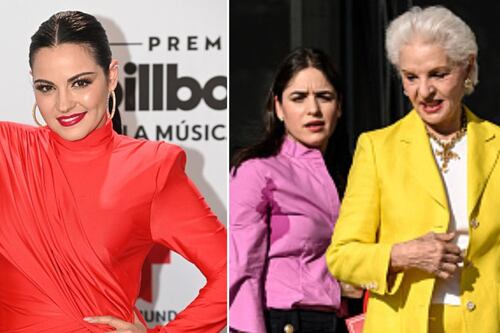 Maite Perroni rompe reglas de Carolina Herrera con ‘el peor calzado’ para combinar blazer en bautizo de Lía