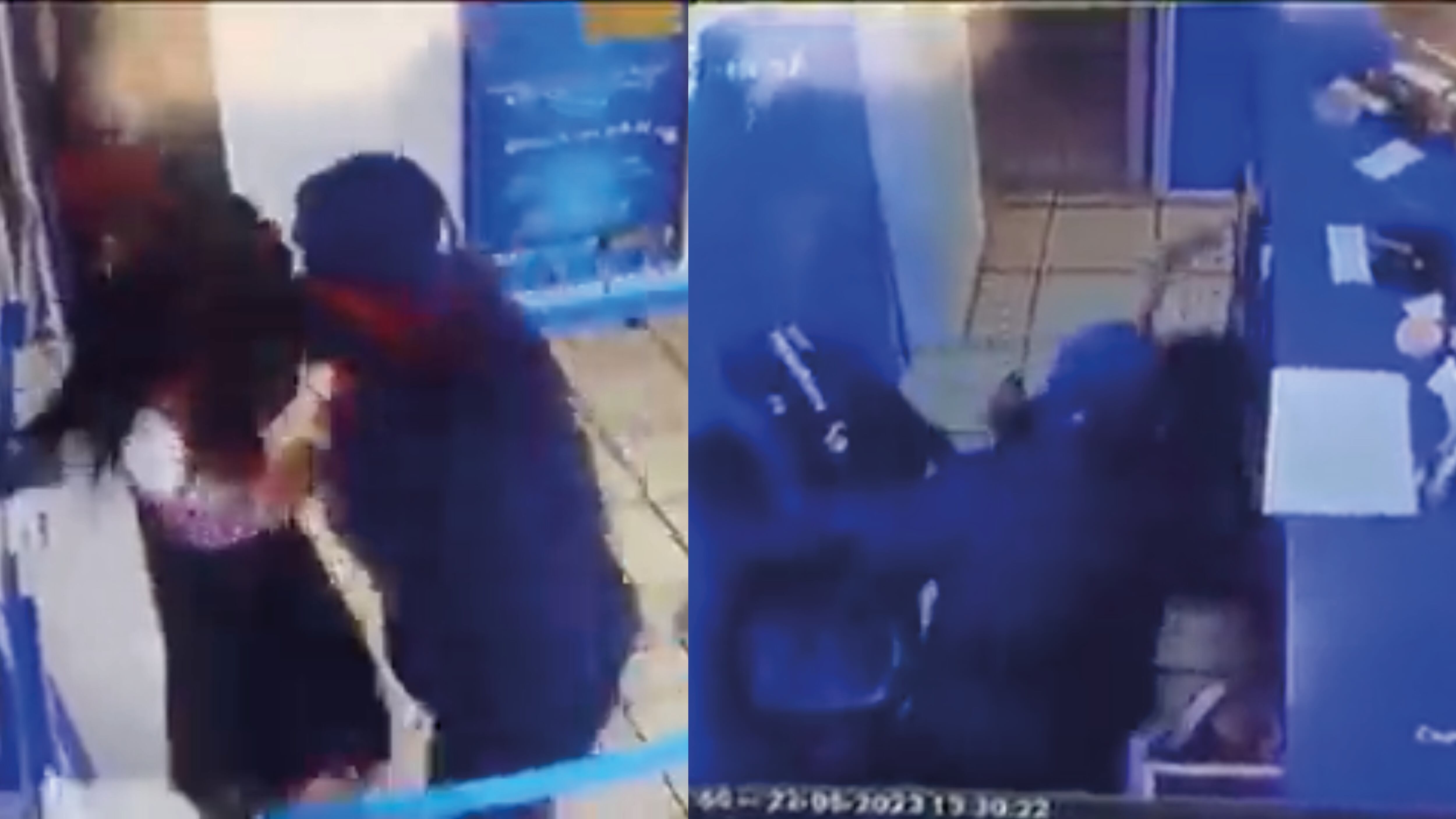 ¡Salvaje! Golpeó y arrastró violentamente a una cajera de una cooperativa en Ambato