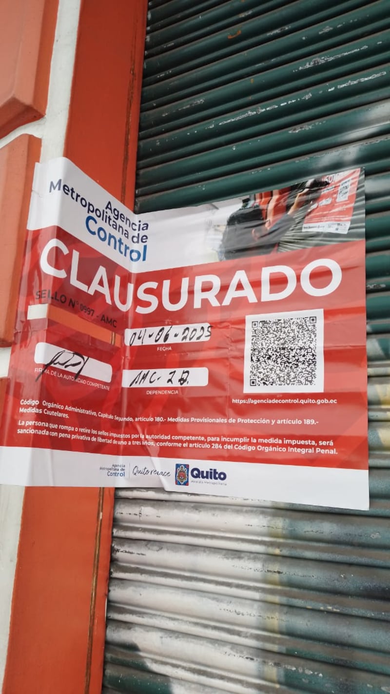Clausuran dos chifas en el sur de Quito por insalubridad y riesgo de explosión. Imagen: AMC