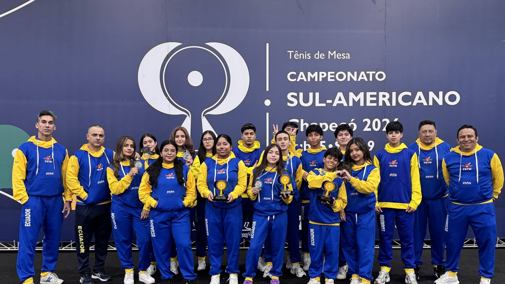Ecuador suma múltiples medallas en el Sudamericano de tenis de mesa.