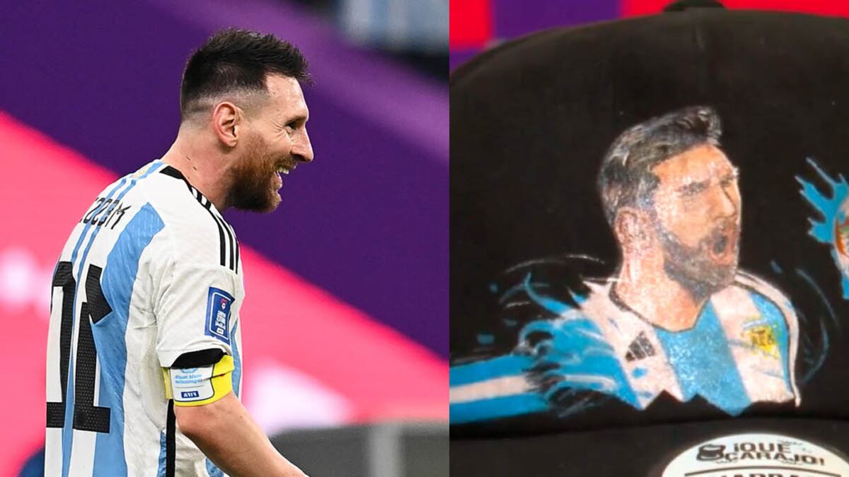 Gorra que le regalaron a Messi