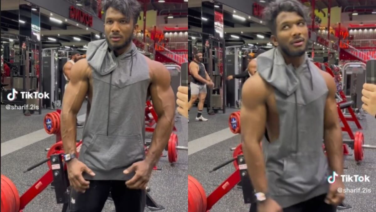 Joven se desmaya mientras posaba en el espejo del gym y se hace viral