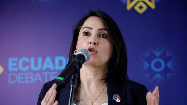 Luisa González en el Debate presidencial 2025