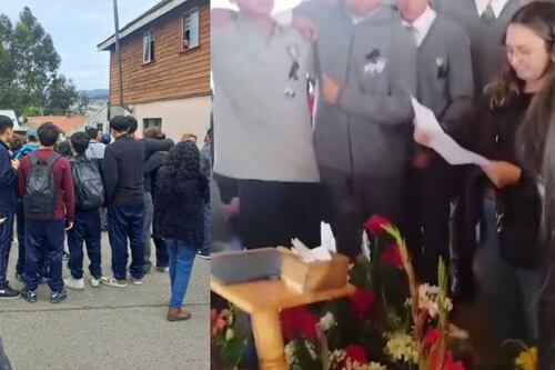 Compañeros y profesora pasan la lista en el velorio de estudiante asesinado