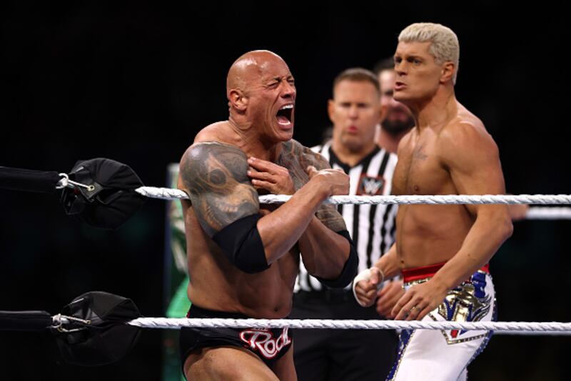The Rock vs Cody Rhoades