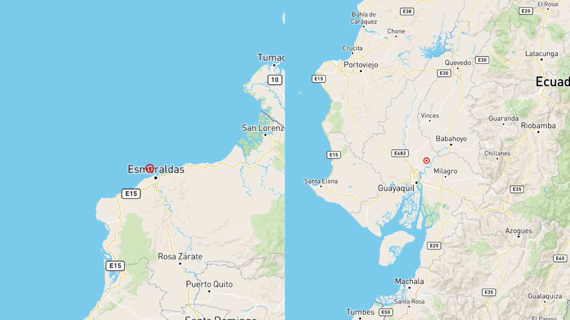 Sismos en Esmeraldas y Guayas