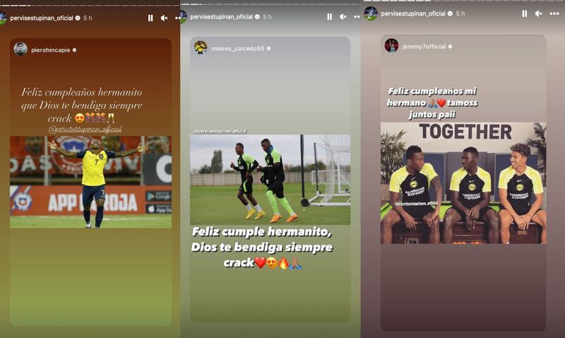 Los mensajes de los amigos de Pervis Estupiñan por su cumpleaños