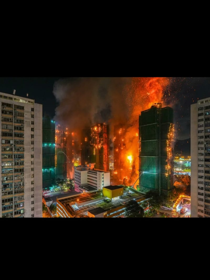 Así empezó el fatal incendio en Hong Kong