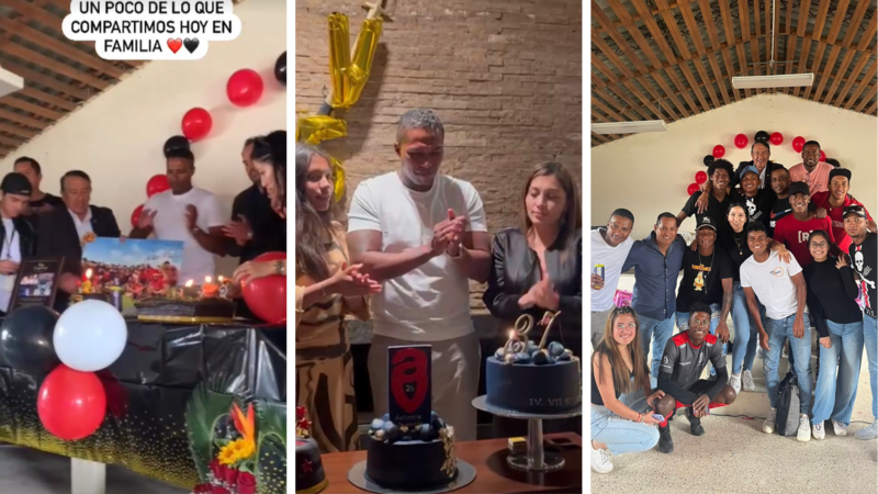 festejado en su casa