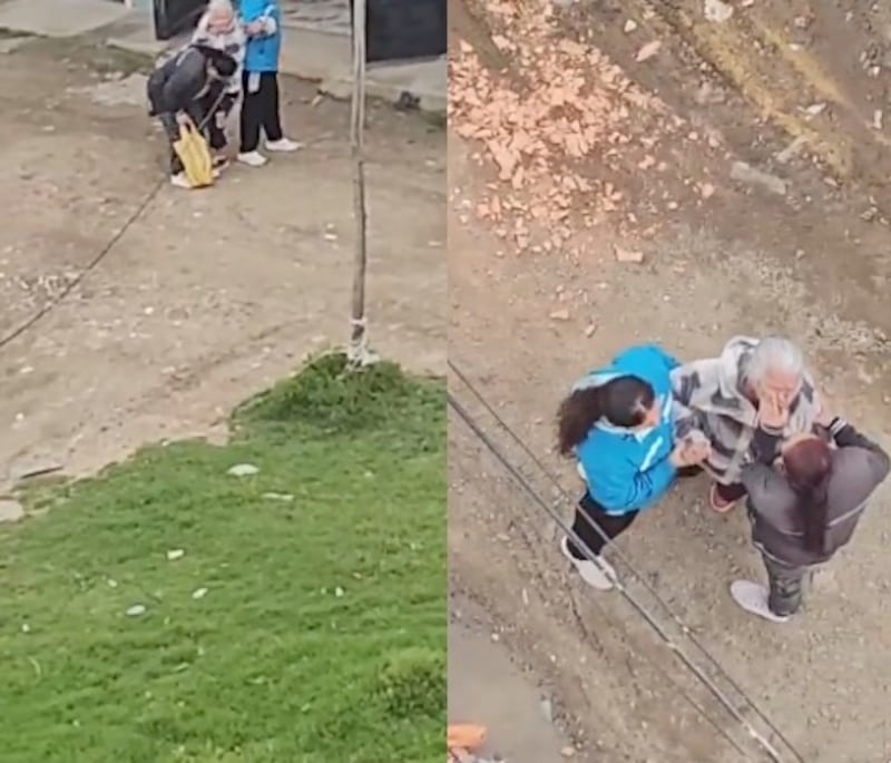 agresión a una abuelita en Bogotá