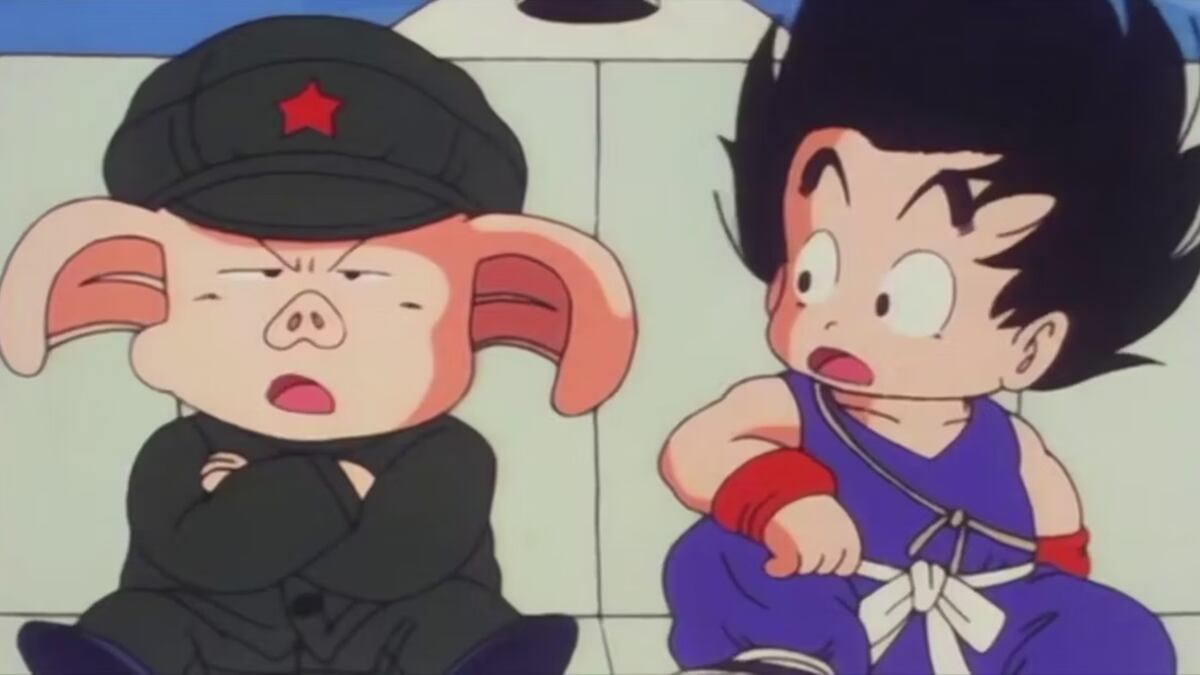 Oolong y Goku Dragon Ball