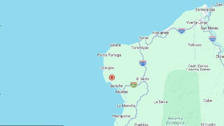 Fuerte sismo de 4.4 en Esmeraldas