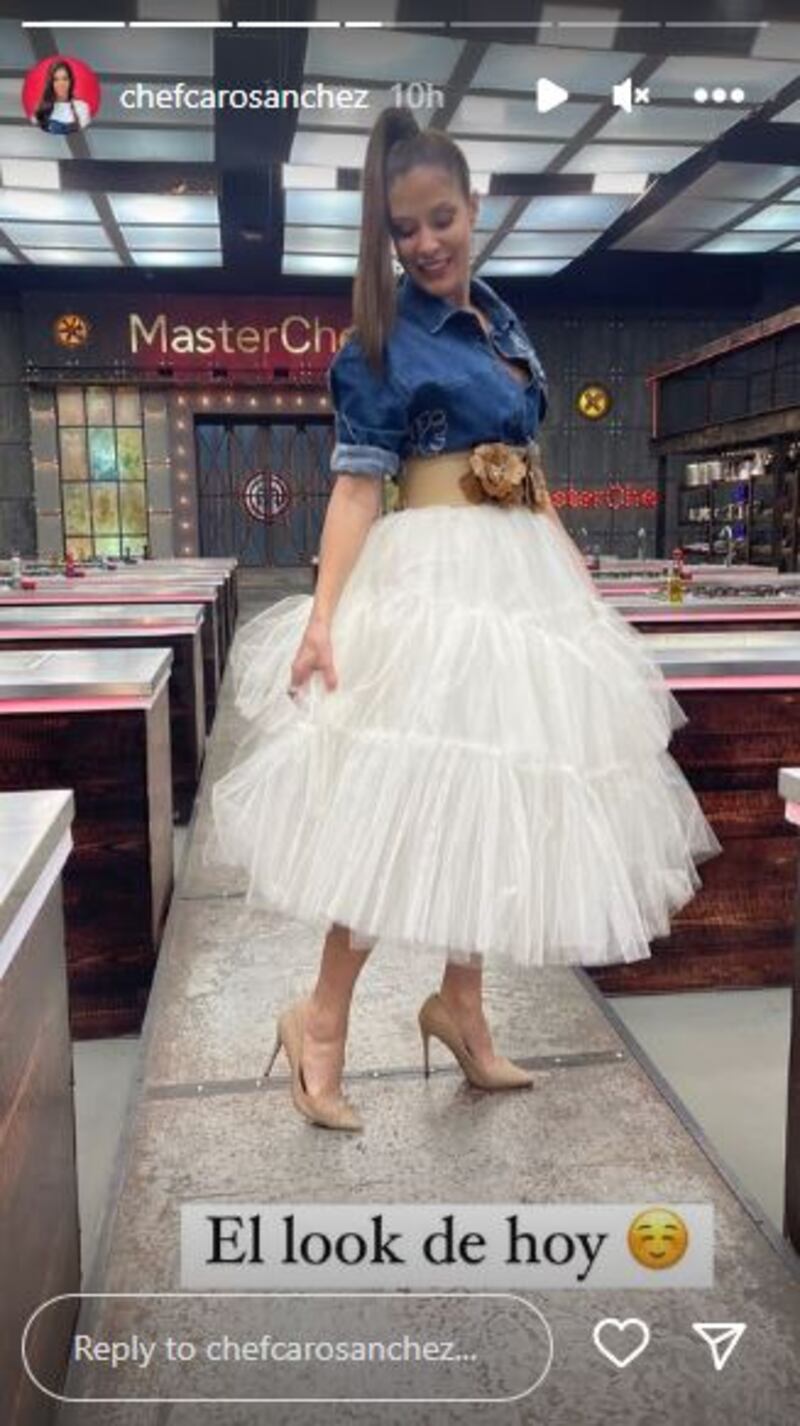 Look de la chef Caro (Foto Instagram)Look de la chef Caro (Foto Instagram)