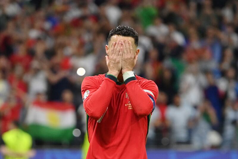Cristiano Ronaldo lloró en los octavos de final de la Eurocopa