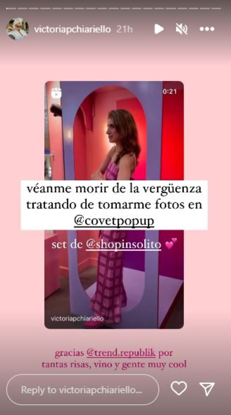 Captura de pantalla de historias de Instagram