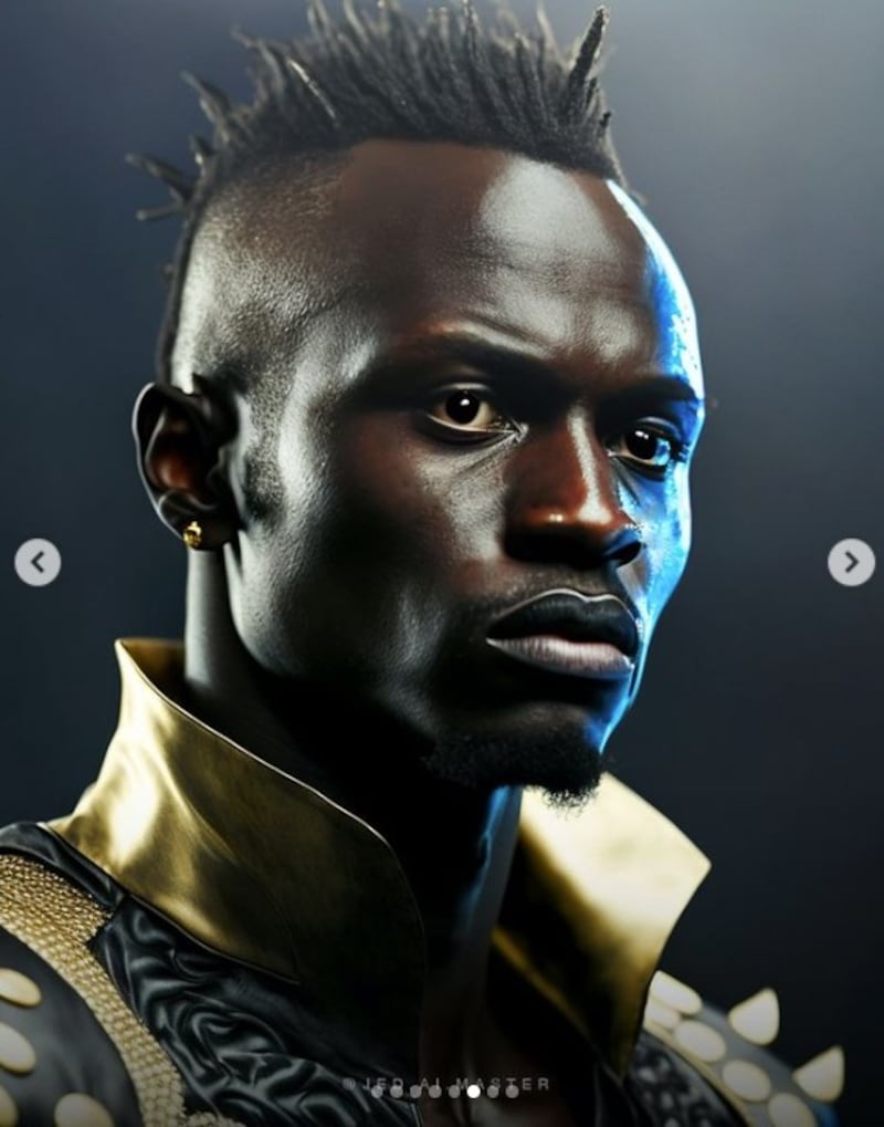 Sadio Mané n su versión rockstar