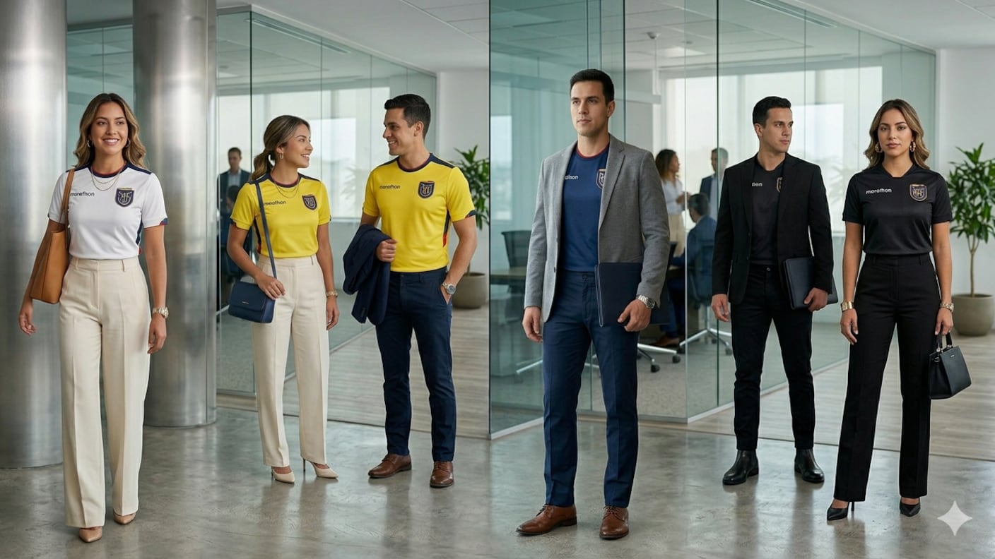 Los mejores looks para apoyar a Ecuador en la oficina durante el Mundial