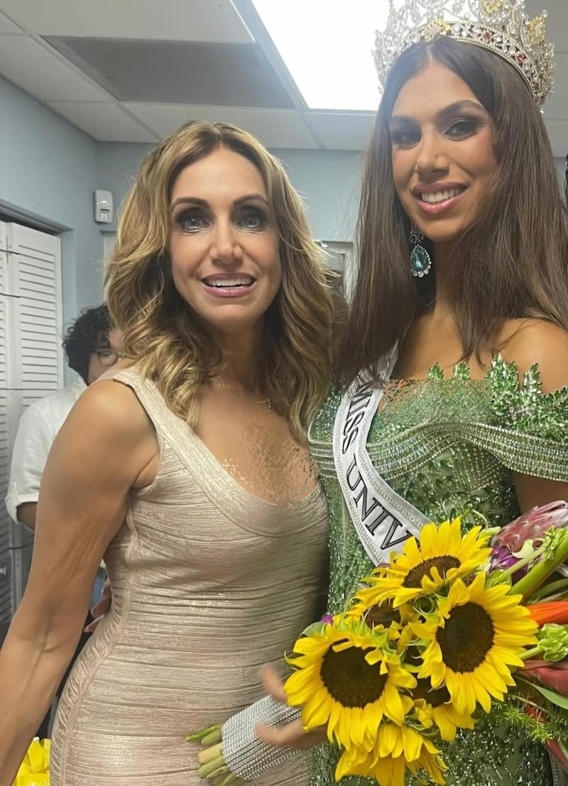 Lina Luaces, de 22 años, hija de la conductora, Lili Estefan, ganó el certamen Miss Universo Cuba 2025. Foto: El Gordo y La Flaca/Univisión.