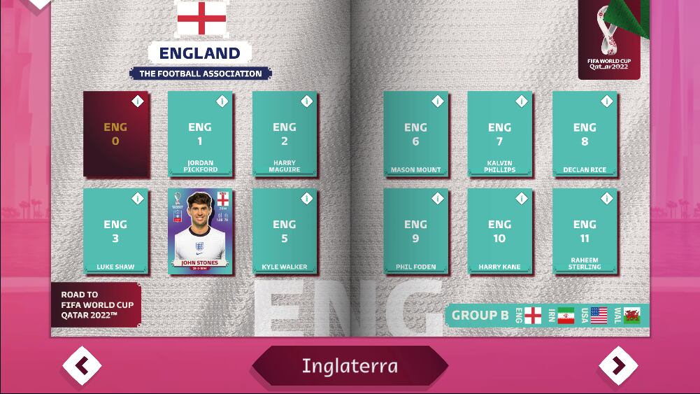 Álbum Panini Qatar 2022 virtual
