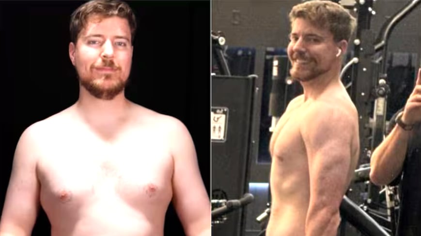 Mr Beast reveló lo que hizo para cambiar su físico: Así es su antes y después