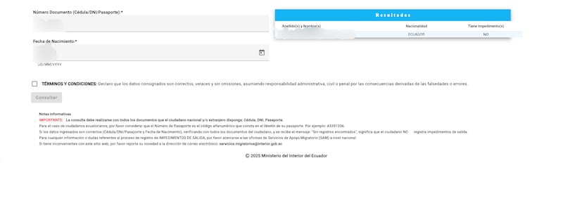 ¿Cómo saber si alguien tiene prohibición de salida del país en Ecuador?