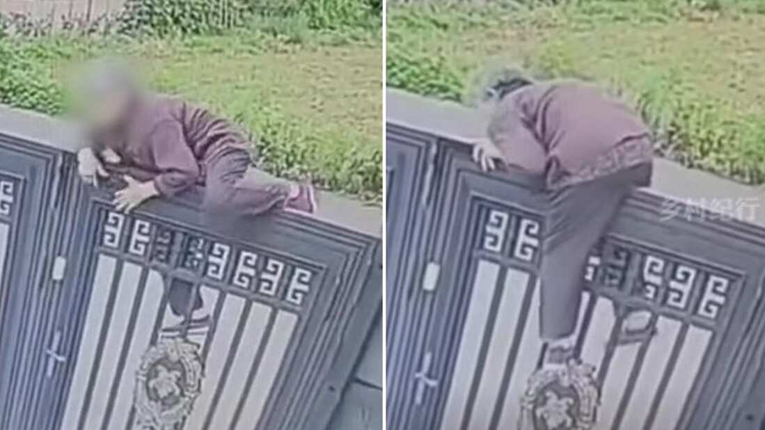 VIDEO: anciana de 92 años huye de un asilo trepando una verja de más de 2 metros