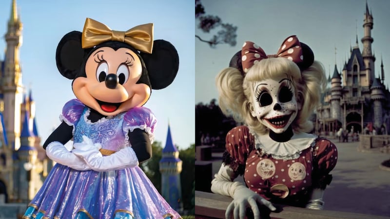 Así luce Minnie Mouse como si fuera un personaje de terror