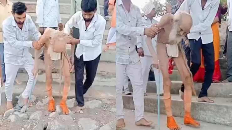 Hombre asegura tener 188 años tras ser encontrado en una cueva en la India