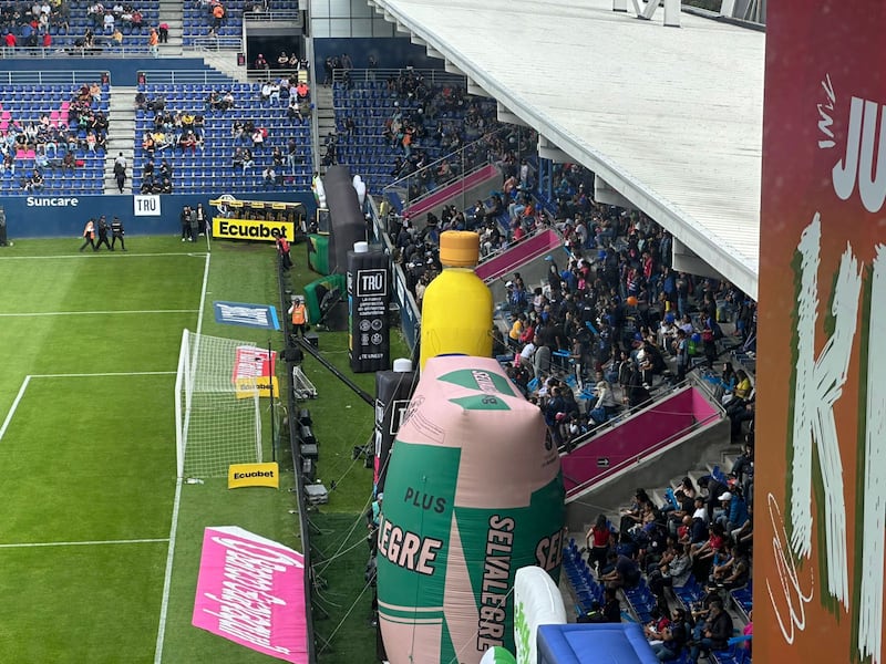 Hinchas de IDV en el Estadio Banco Guayaquil
