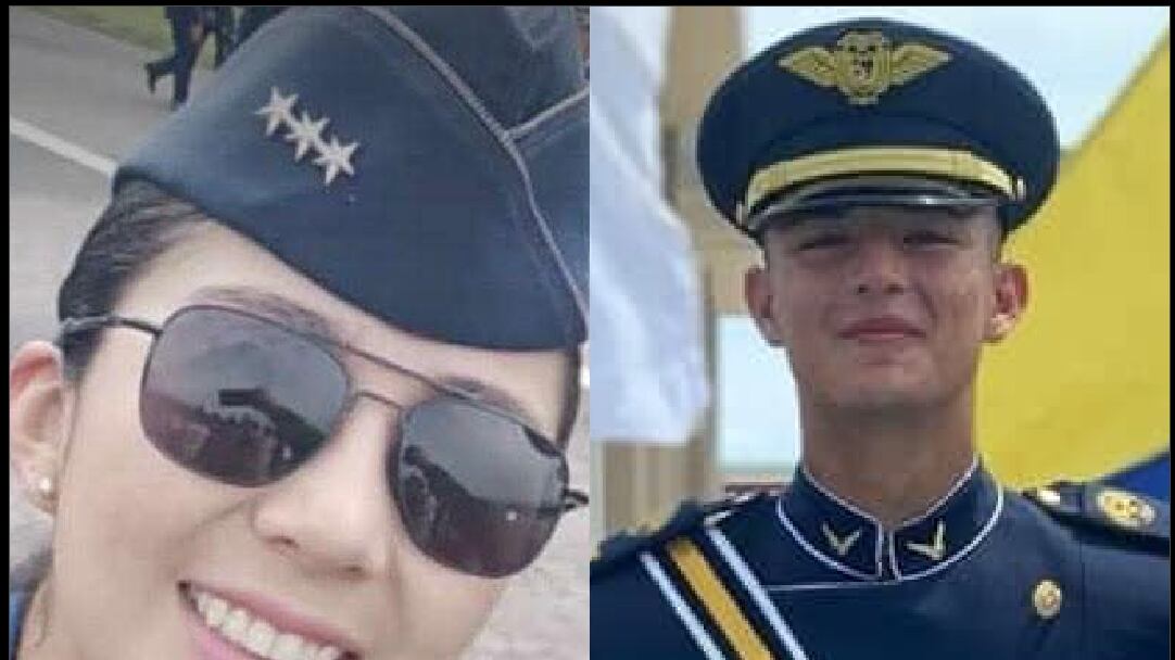 La capitana Diana Estefanía Ruiz Solís y el cadete Juan Andrés Pacheco Ramírez