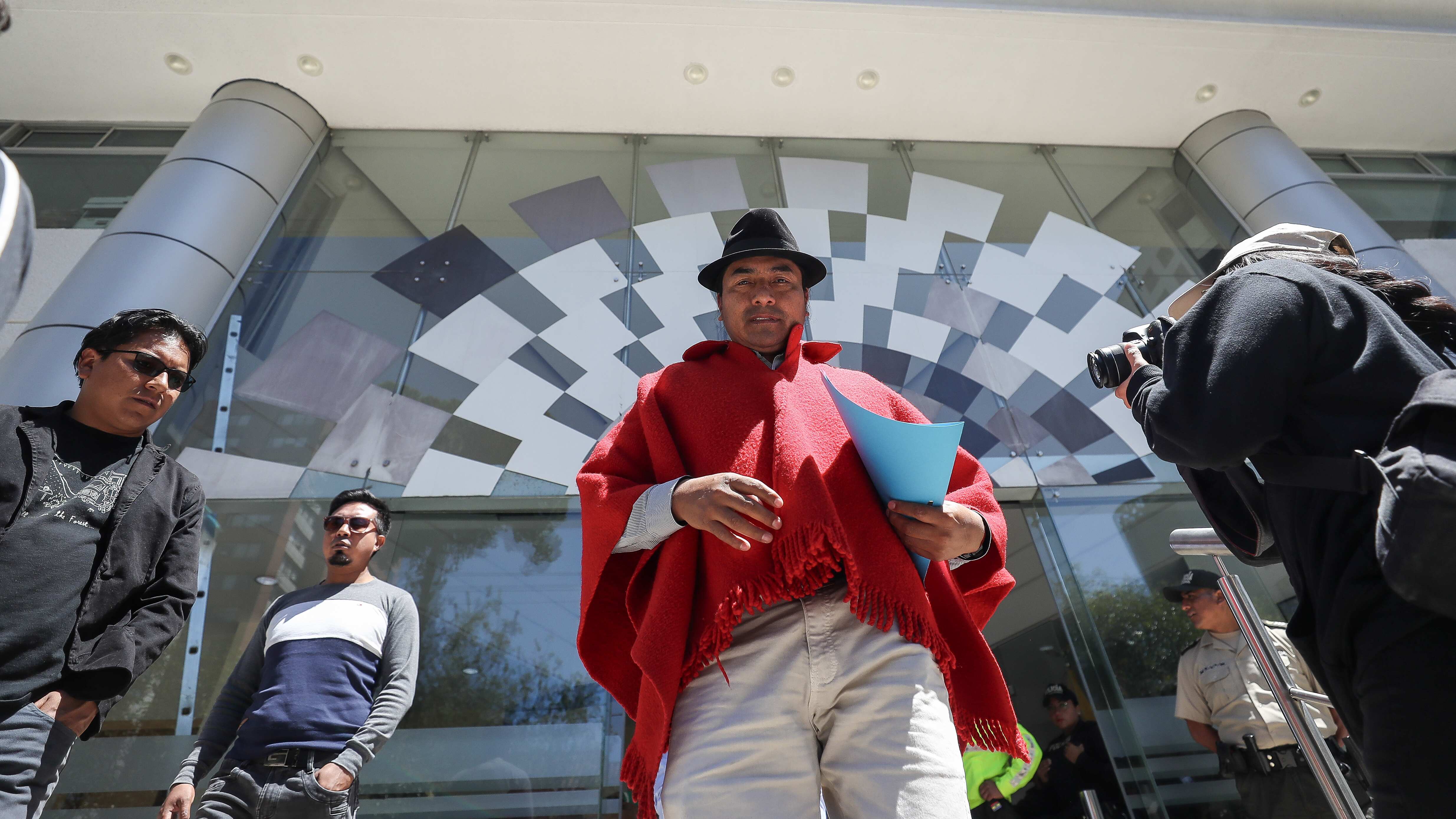 Presidente de la Confederación de Nacionalidades Indígenas del Ecuador (Conaie), Leonidas Iza.