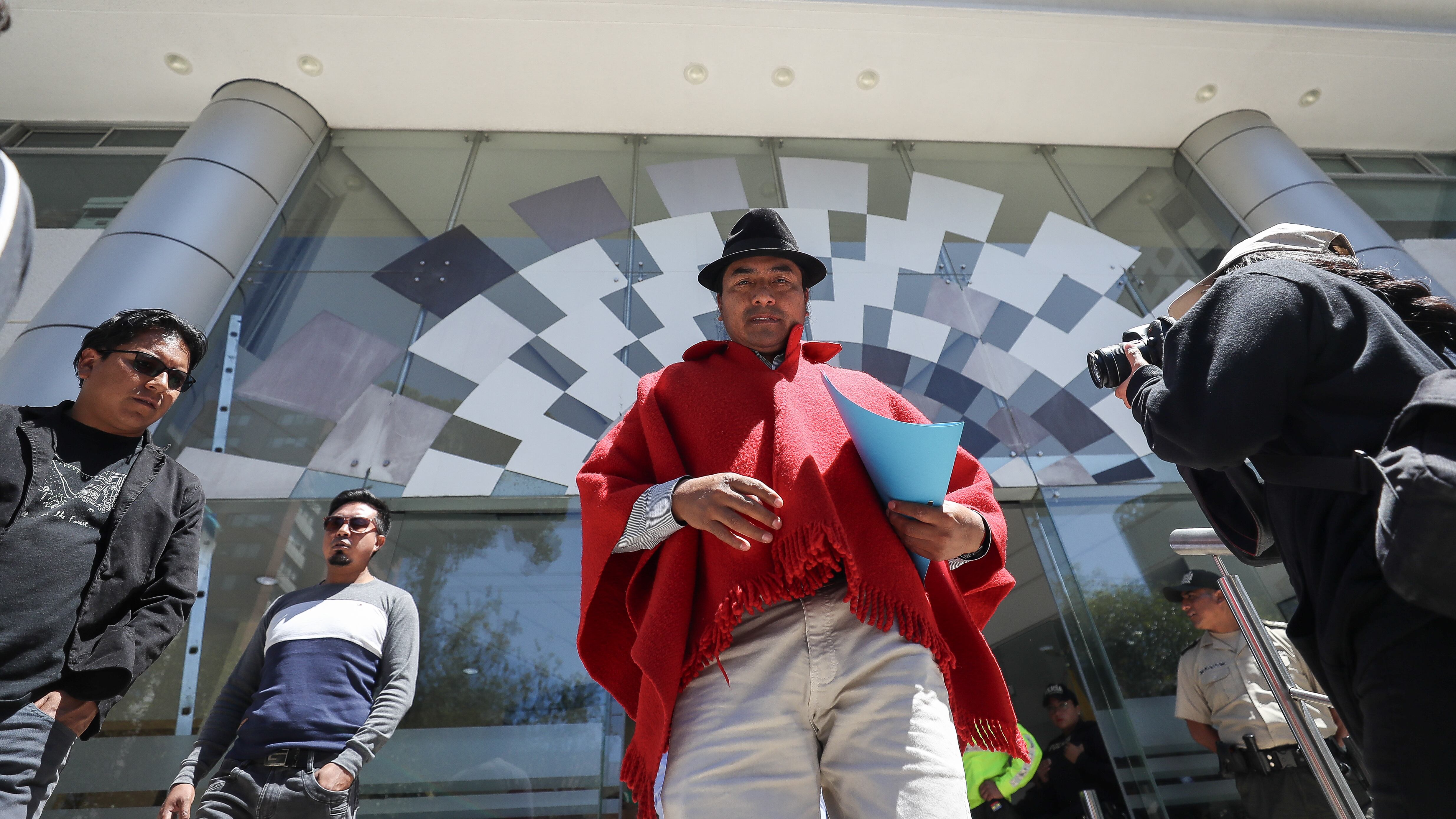 Presidente de la Confederación de Nacionalidades Indígenas del Ecuador (Conaie), Leonidas Iza.