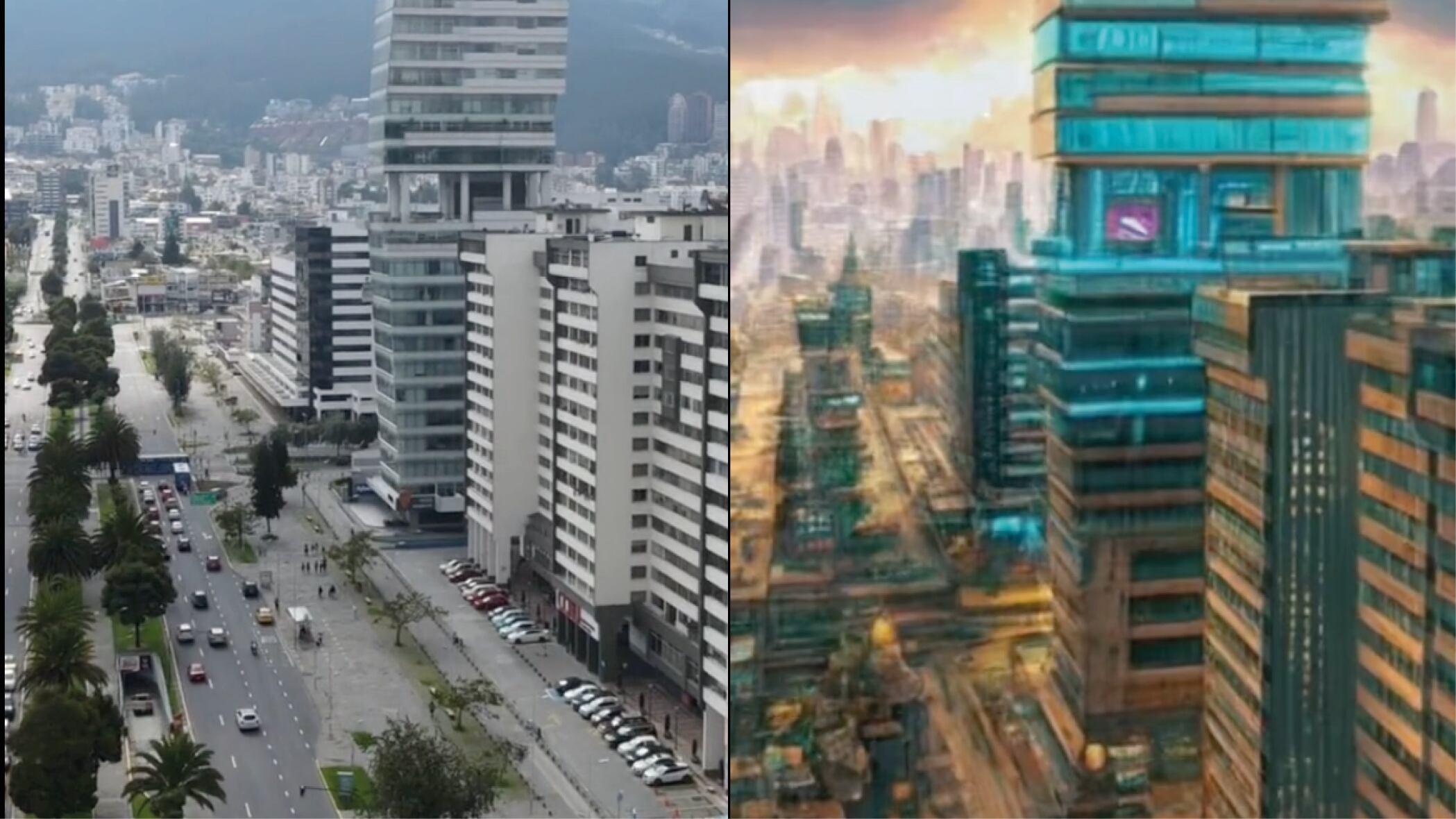 ¡Una obra de arte! Así es como se vería Quito en el futuro según la inteligencia artificial