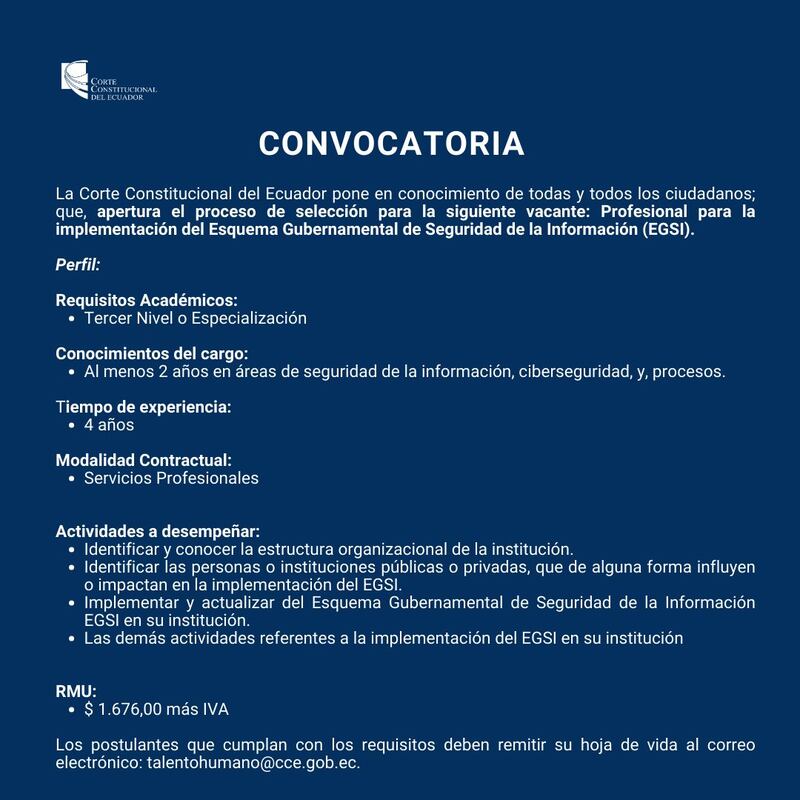 Vacantes laborales en Ecuador