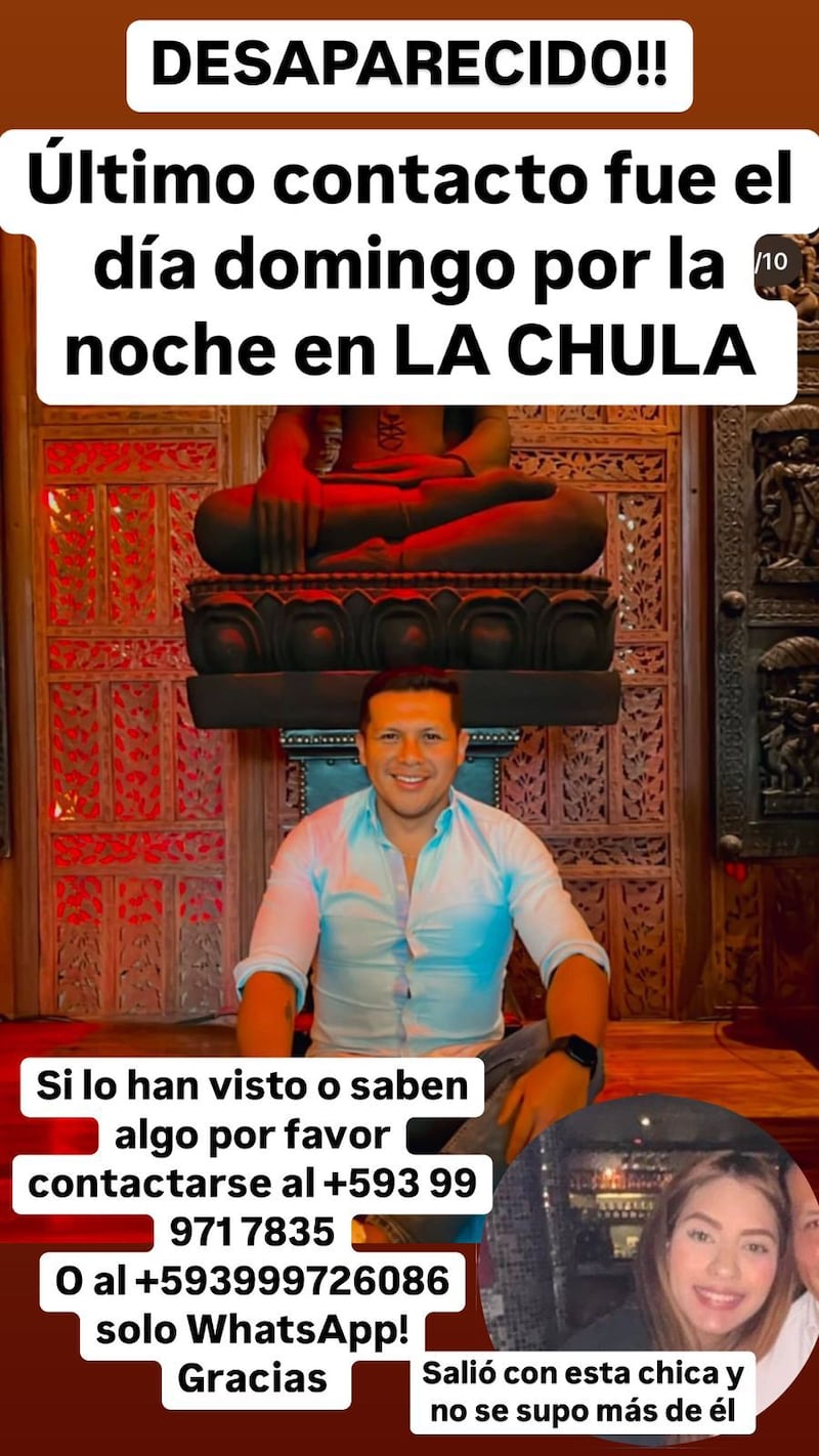 Ecuatoriano desaparecido en Colombia