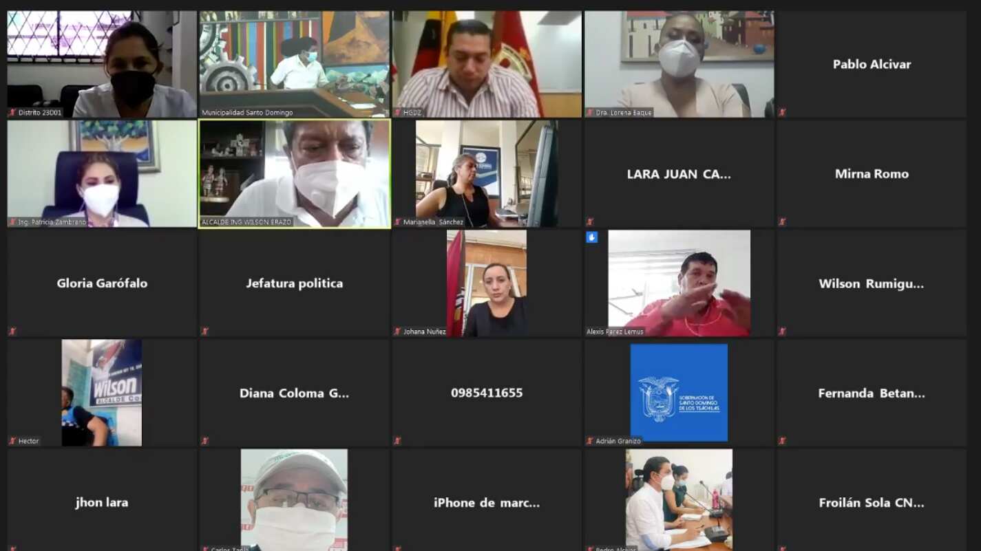 Sesión COE cantonal Santo Domingo