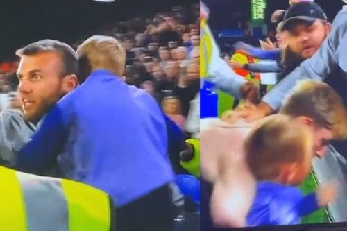 ‘El padre del año’: le regalaron camiseta y de la emoción su hijo se fue al piso