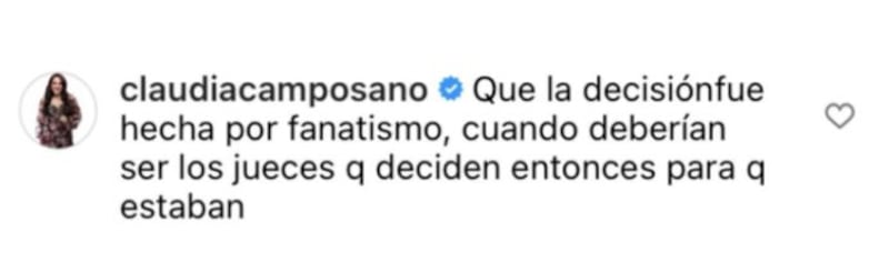 Claudia Camposano en Instagram